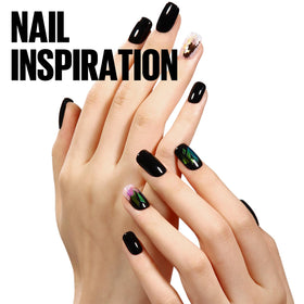 TOMICCA Vernis Gel Noir avec accessoires de manucure