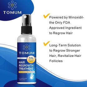 TOMUM Spray Capillaire 5% Minoxidil 60ml en vue latérale