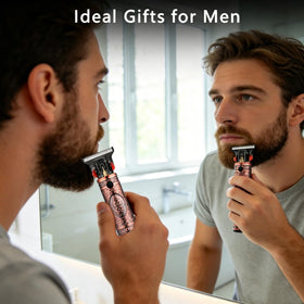 Tondeuse à barbe AMULISS montrant son design compact