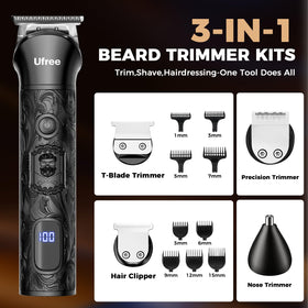 Tondeuse à barbe Ufree avec tête T et peignes
