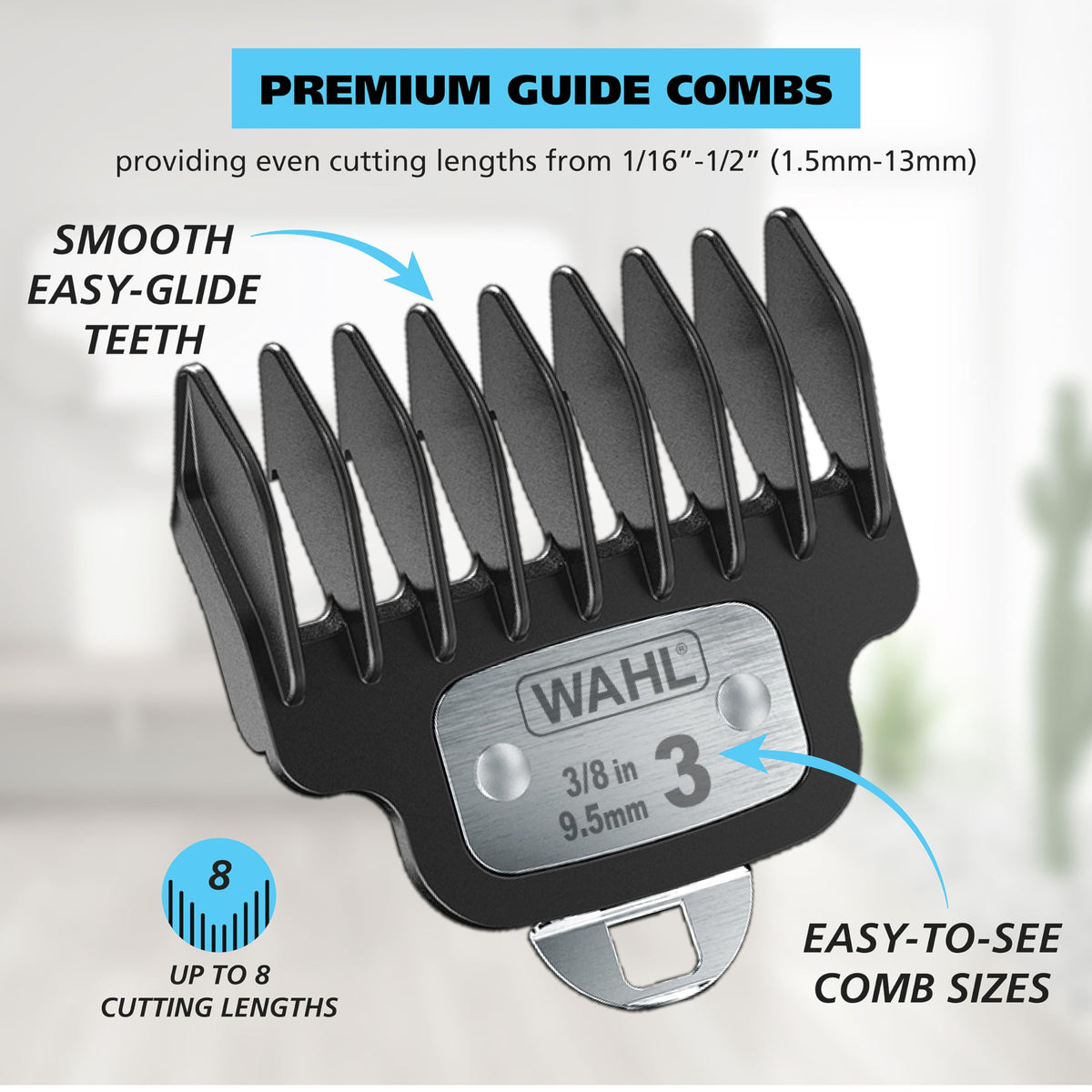 Tondeuse à barbe Wahl avec guide de coupe et brosse de nettoyage