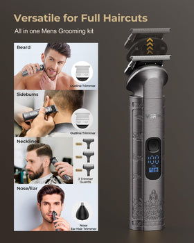 Tondeuse à cheveux VGRPRO avec affichage LED de la batterie