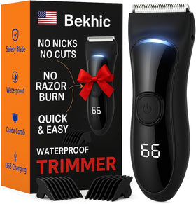 Tondeuse Bekhic pour hommes vue de face avec lumière LED