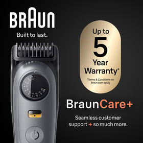 Tondeuse Braun en action sur une barbe