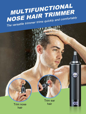 Tondeuse Ginity en utilisation pour le toilettage des poils du nez