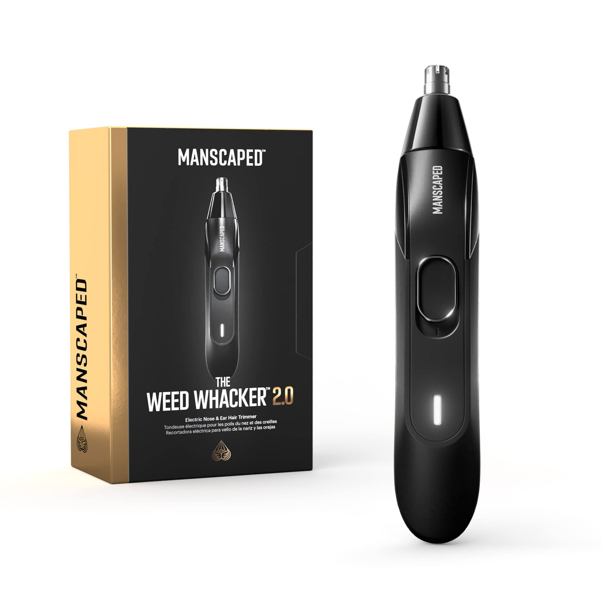Tondeuse MANSCAPED Weed Whacker 2.0 vue avant avec lame en acier inoxydable