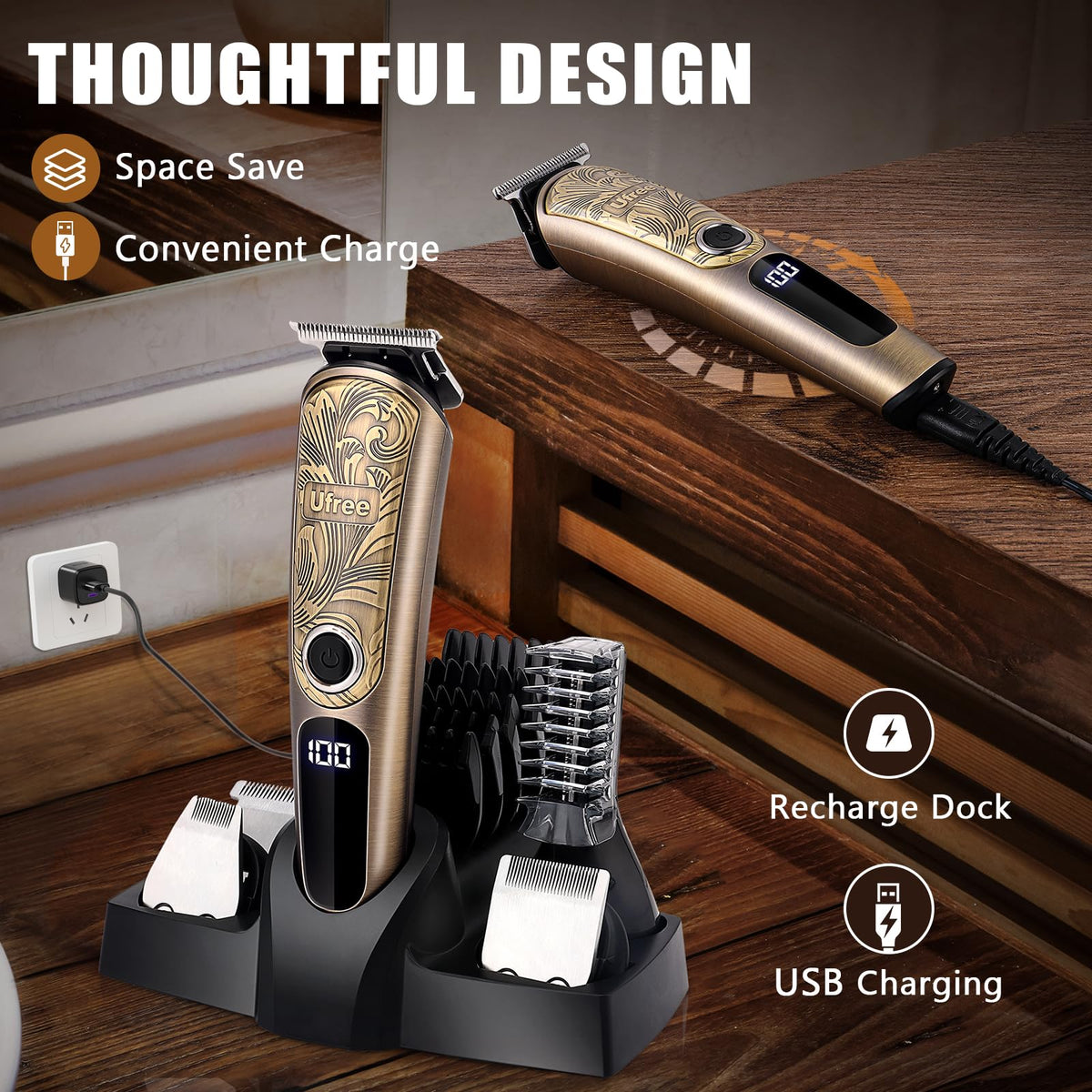 Tondeuse Ufree en utilisation sous la douche