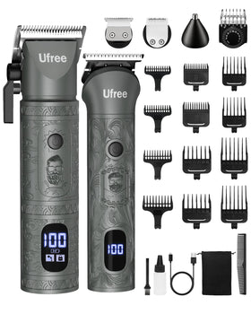 Tondeuse Ufree sans fil vue avant avec lames en acier inoxydable