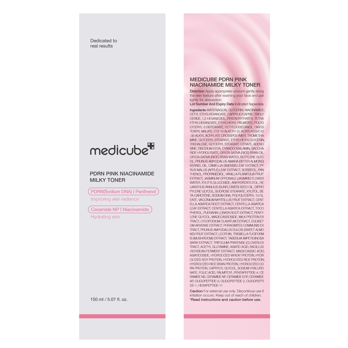 Toner medicube 220g sur une surface blanche