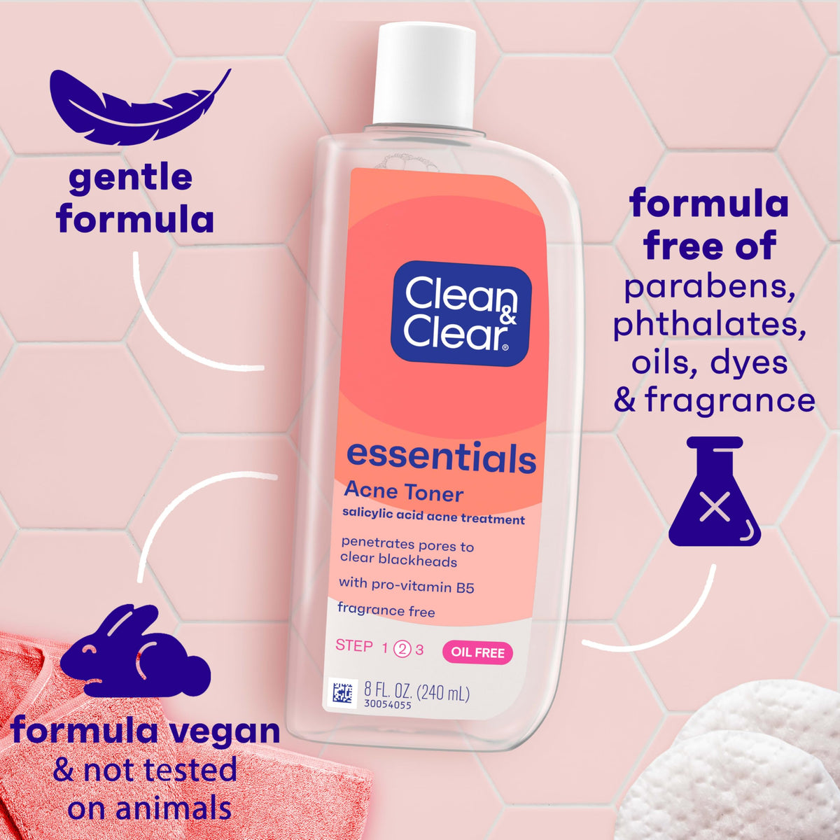 Tonique Clean & Clear avec nettoyant et hydratant