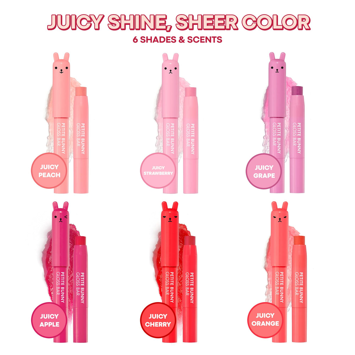 TONYMOLY Petit Bunny Lip Gloss Crayon à la Pêche en situation d'utilisation