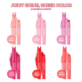TONYMOLY Petit Bunny Lip Gloss Crayon à la Pêche en situation d'utilisation