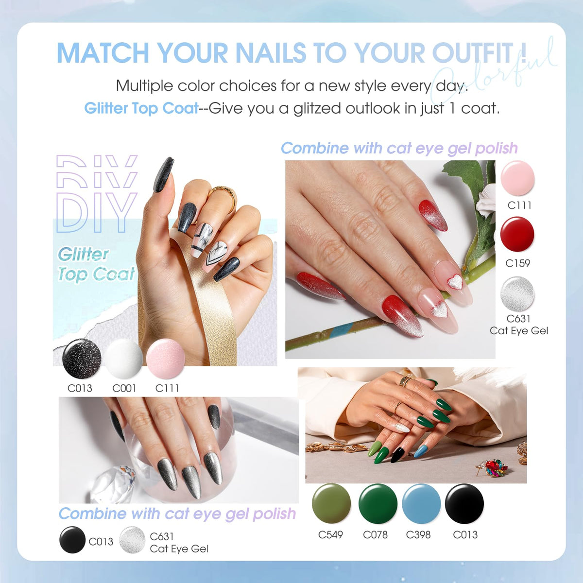 Top coat brillant du kit de vernis à ongles ROSALIND