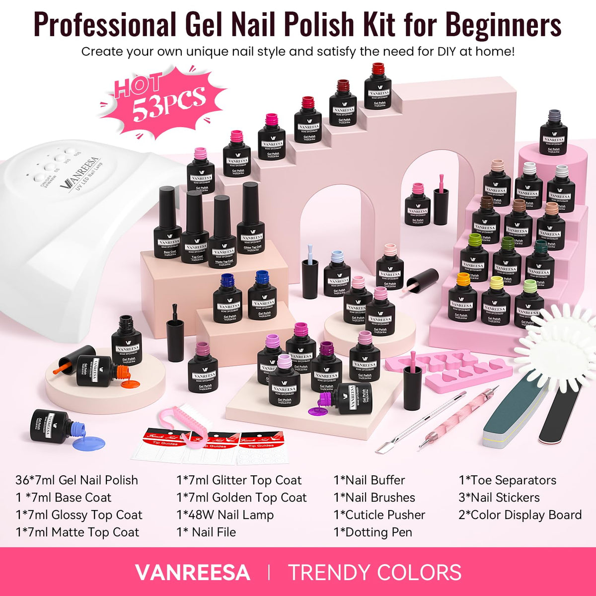 Top coat brillant et mat du kit de vernis à ongles