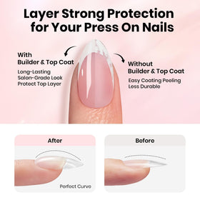 top coat du kit de colle pour ongles beetles