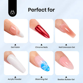 Top coat gel beetles avec pinceau d'application