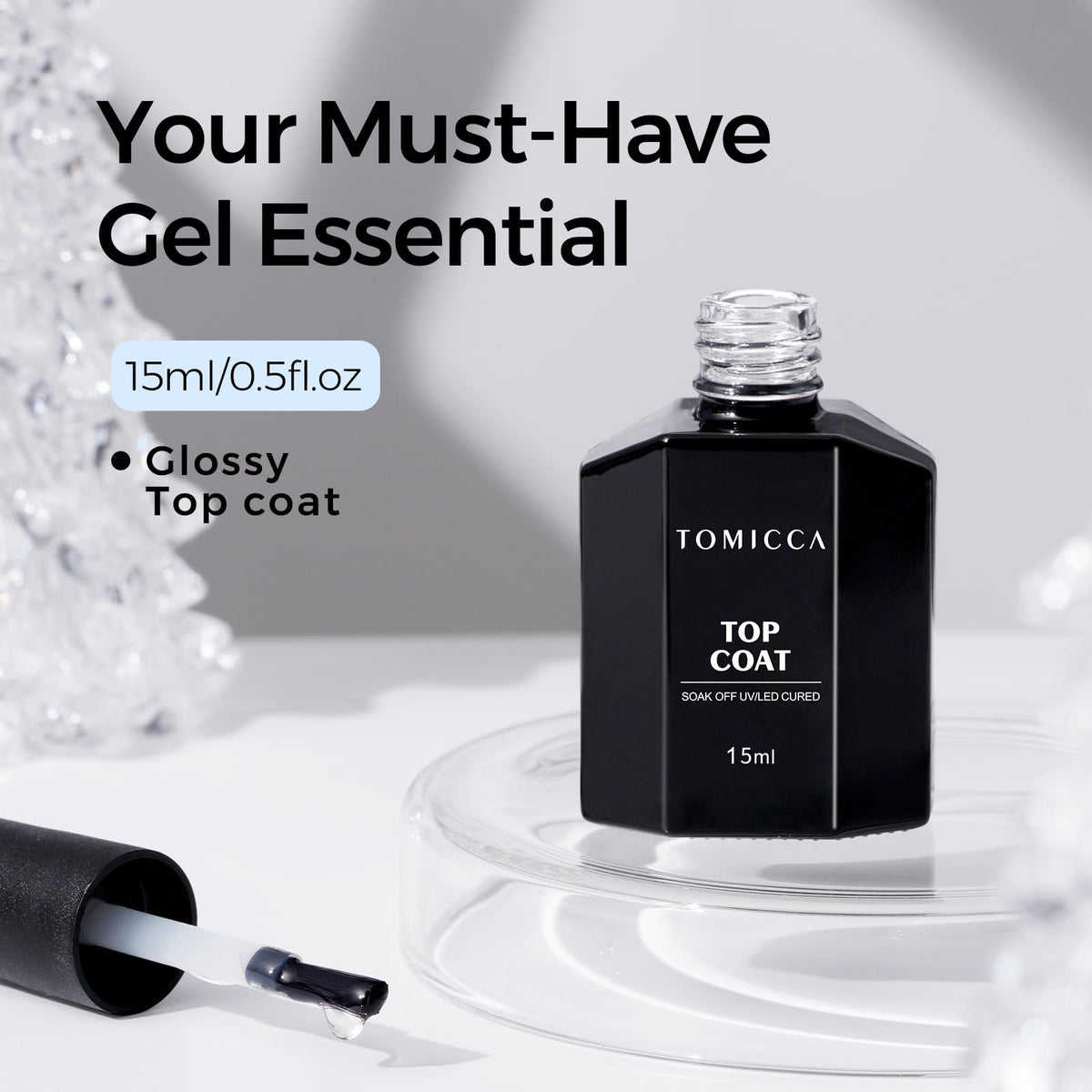 Top Coat TOMICCA en usage avec lampe UV