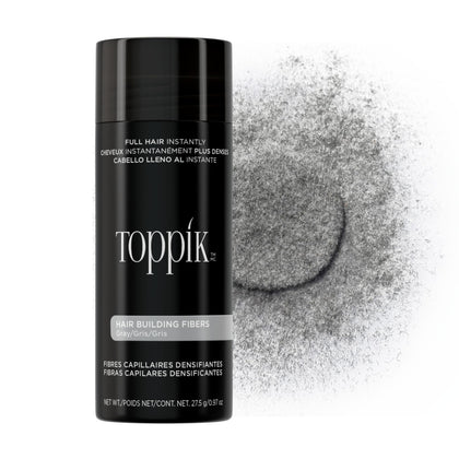 Toppik Fibres Capillaires 27,5g modèle gris avant et arrière