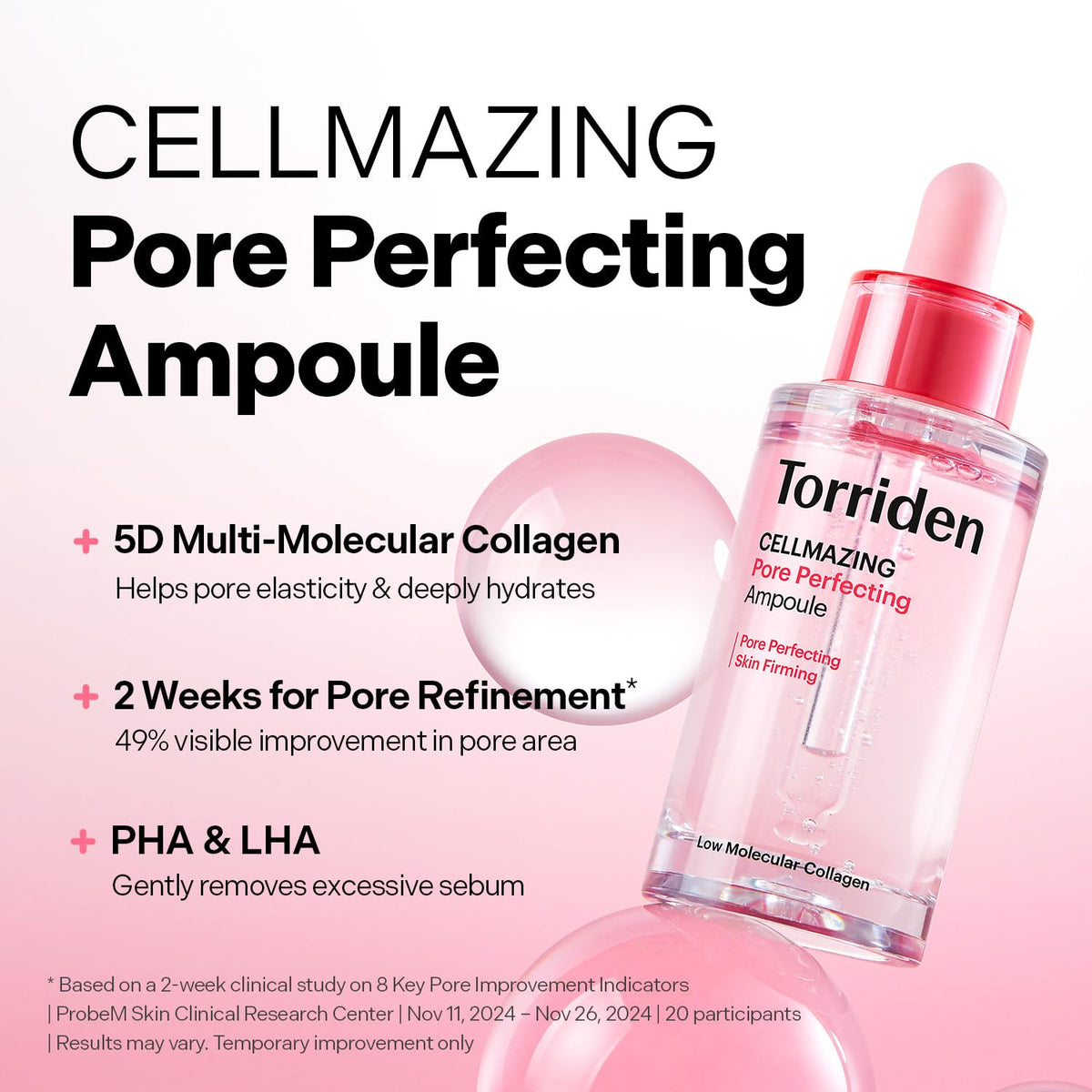 Torriden CELLMAZING Ampoule Pore Perfecting 30ml texture non collante