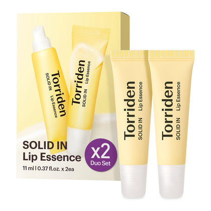 Torriden Lip Essence pack de 2, vue avant avec étiquettes claires