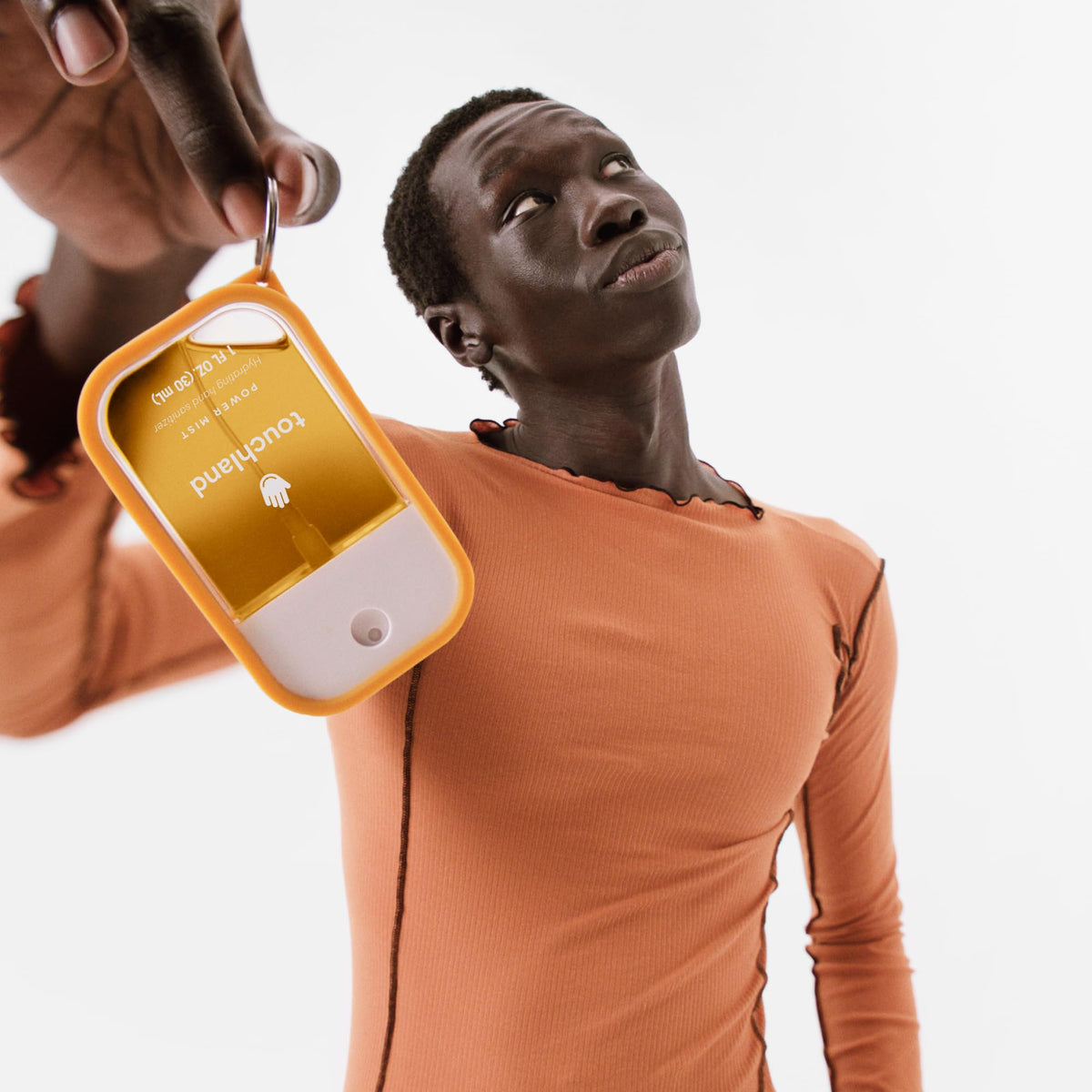 Touchland étui mousse mains Orange Spritz avec porte-clés attaché