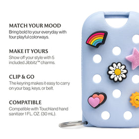 Touchland Mist Case avec accessoires de mode en arrière-plan