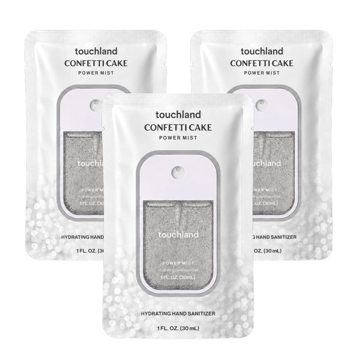 Touchland Spray Désinfectant Hydratant Confetti Cake trio de 3 flacons