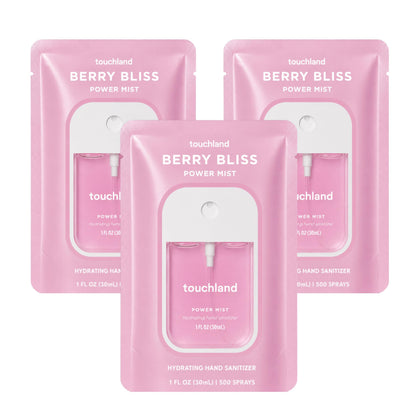 Touchland trio de sprays désinfectants Berry Bliss vue de face
