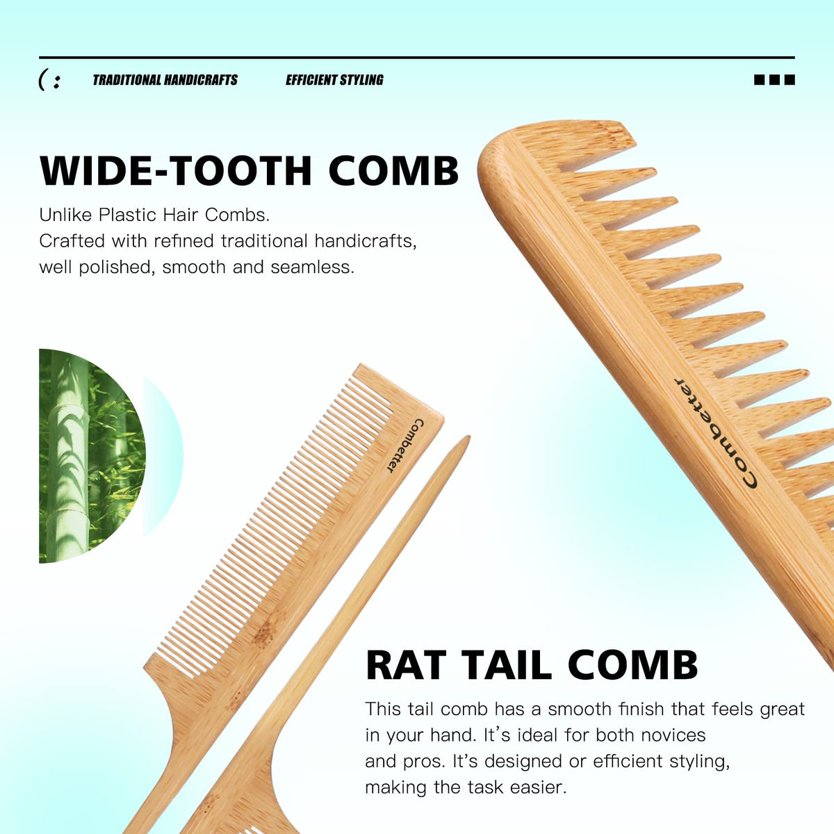 Tous les outils de coiffure Combetter disposés ensemble