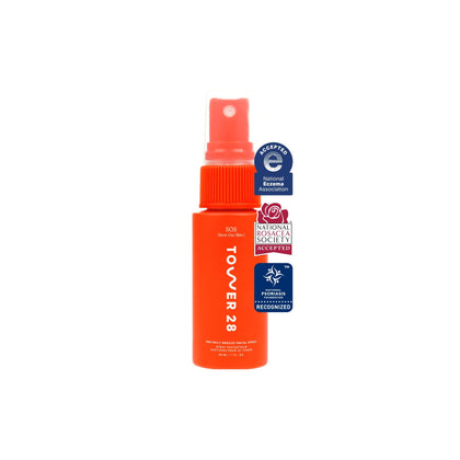 Tower 28 SOS Daily Rescue Spray 30ml vue de face avec étiquette