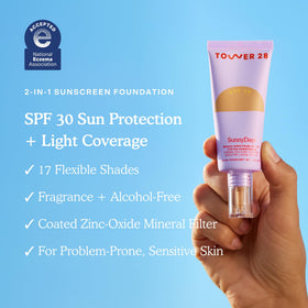 Tower 28 SunnyDays SPF 30 Fond de Teint Hydratant Teinte 70 packaging