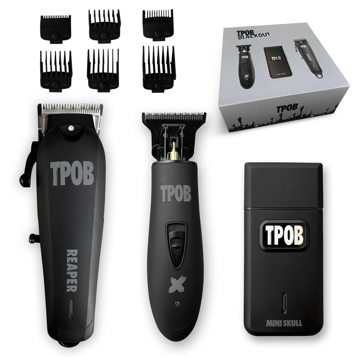 TPOB tondeuse à cheveux professionnelle avec lame Fade, couleur noire