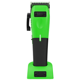 TPOB Tondeuse à cheveux vue latérale avec lames et peignes de guidage