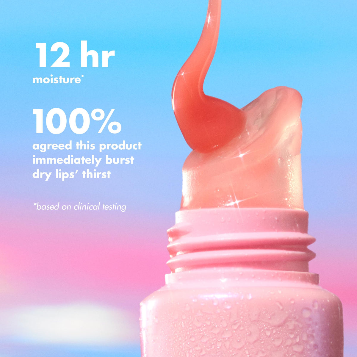 traitement des lèvres e.l.f. Thirst Burst Guava en utilisation