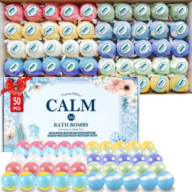 TranquilBliss Bombes de Bain 50 PCS avec emballage coloré