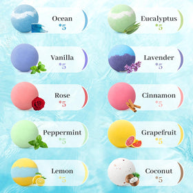TranquilBliss Bombes de Bain avec étiquettes de parfum