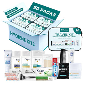 TREKTOTE Kit d'Hygiène Complet 20 Pièces avec mini produits de soins
