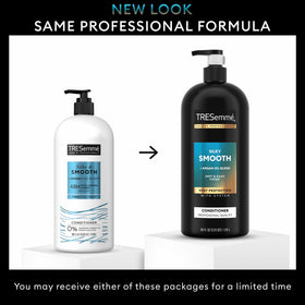 TRESemmé Après-Shampoing Smooth and Silky 39 oz sur un fond neutre