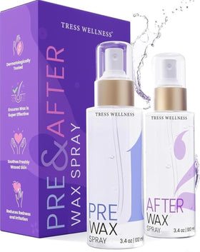 Tress Wellness kit de soins avant et après épilation avec deux sprays de 100ml