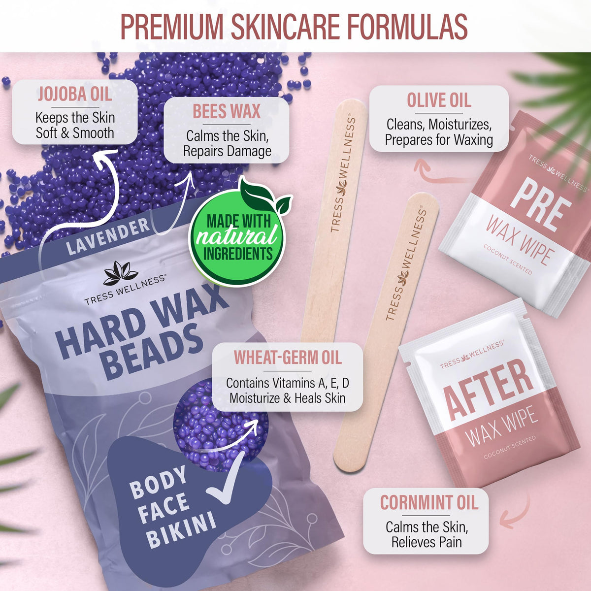 Tress Wellness sachets de perles de cire parfumées
