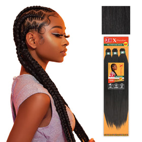 Tresses pré-étirées Sensationnel X-Pression 58in 1B Noir Officiel, vue avant
