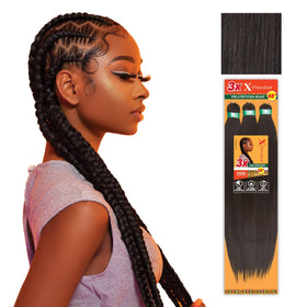 Tresses préétirées Sensationnel X-Pression 58in marron foncé vue de face
