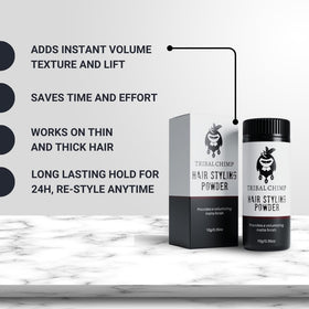 Tribal Chimp Poudre Coiffante 10g dans un cadre de salle de bain