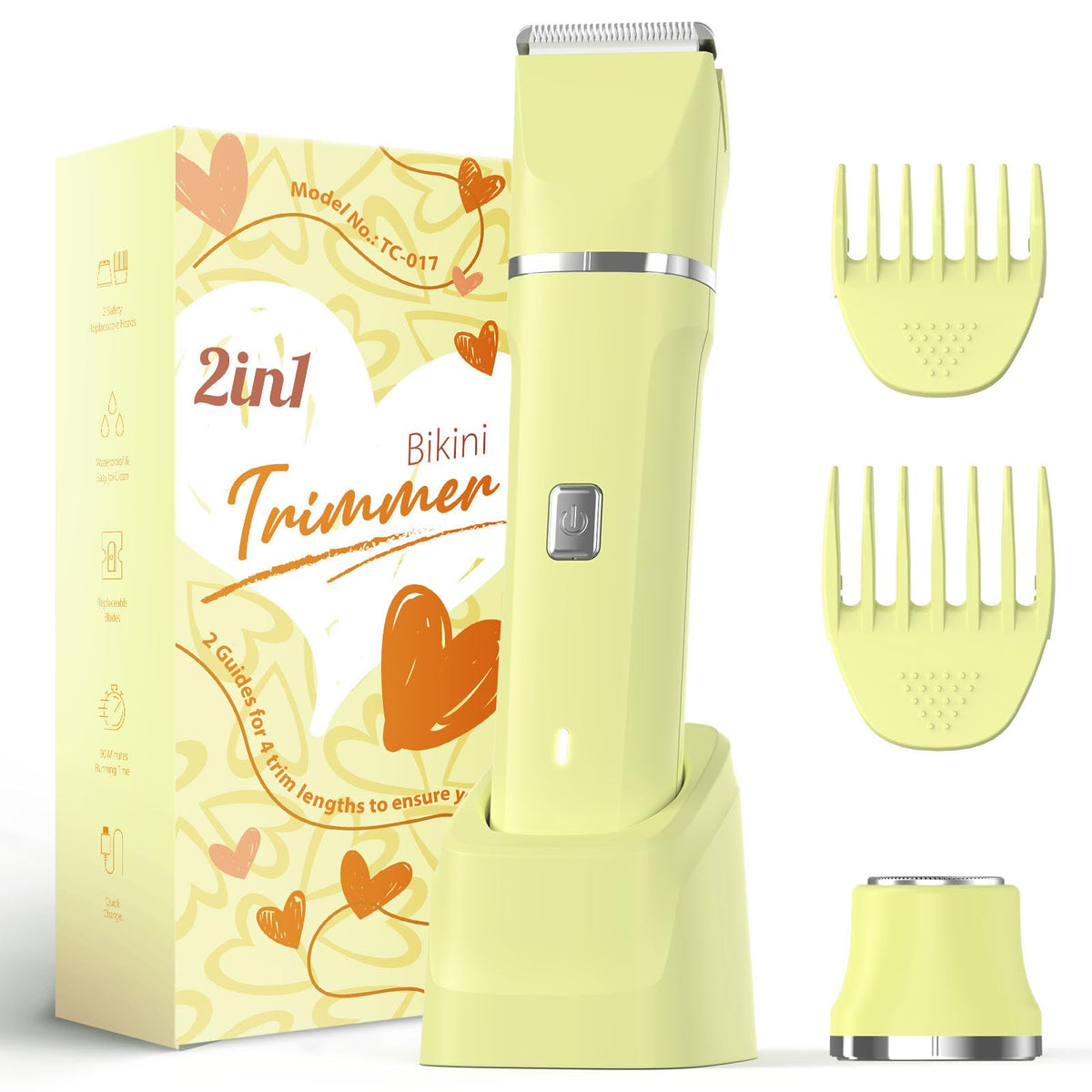 Trimmer bikini Risina modèle électrique étanche, vue de face