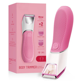 Trimmer électrique rechargeable pour bikini rose vue de face