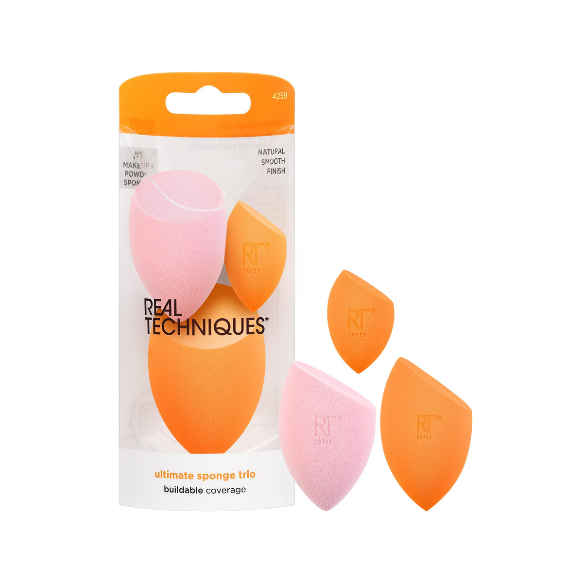 Trio d'éponges de maquillage Real Techniques avec éponge Miracle Complexion