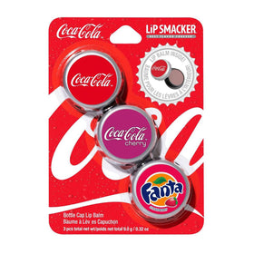 Trio de baumes à lèvres Lip Smacker Coca-Cola vue de face