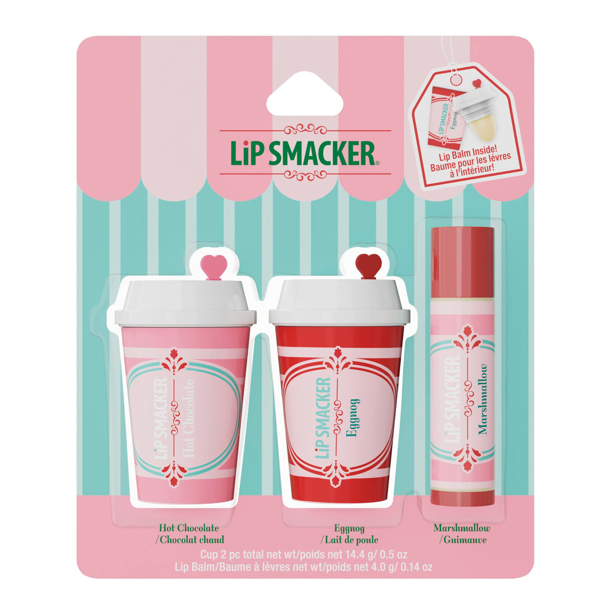 Trio de baumes à lèvres Lip Smacker dans un design de gobelet frappé