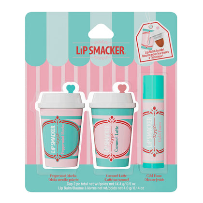Trio de baumes à lèvres Lip Smacker dans un design de tasse frappe