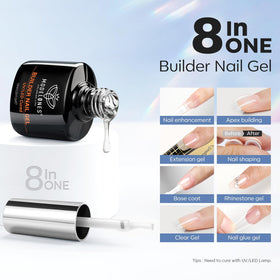 Trio de produits modelones pour ongles sur fond blanc
